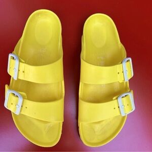 Birkenstock Yellow EVA sandals, size 37
